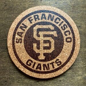 San Francisco Giants Logo Laser Engraved Cork Coaster